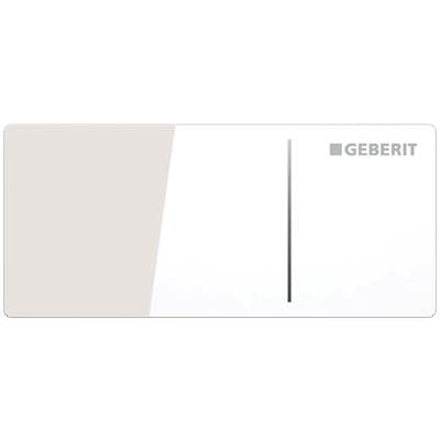Geberit 115.630.SI.1- Geberit remote flush actuation type 70 for dual flush, for Sigma concealed cistern 12 cm: white glass | FaucetExpress.ca