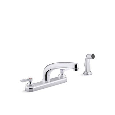 Kohler 810T21-4AFA-CP- Triton® Bowe® 1.8 gpm kitchen sink faucet with 8-3/16'' swing spout, matching finish sidespray, aerated flow and lever handles | FaucetExpress.ca