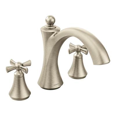 Moen T657BN- Wynford Two Handle Deck Mount Non Diverter Roman Tub Faucet Trim