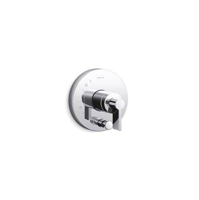 Kohler T78016-4-CP- Components Rite-Temp® shower valve trim with diverter and Lever handle, valve not included | FaucetExpress.ca