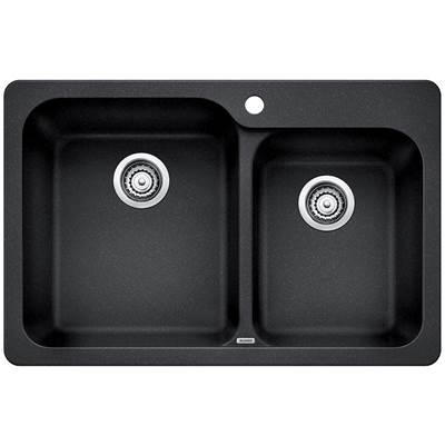 Blanco 401134- VISION 1 ¾ Drop-in Kitchen Sink, SILGRANIT®, Anthracite | FaucetExpress.ca