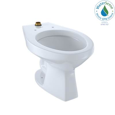 Toto CT705UNG#01- Commercial Fl Mount El Bowl - Reg Height Cefiontect Cotton | FaucetExpress.ca