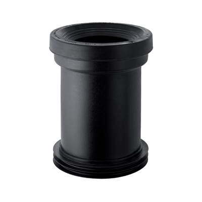 Geberit 152.400.16.1- Geberit straight connector with sleeve and lip seals: d110mm d1=120-125mm black | FaucetExpress.ca