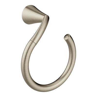 Moen YB2386BN- Glyde Brushed Nickel Towel Ring - FaucetExpress.ca