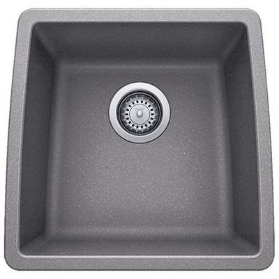 Blanco 401845- PERFORMA U Bar/Prep Sink, SILGRANIT®, Metallic Gray | FaucetExpress.ca