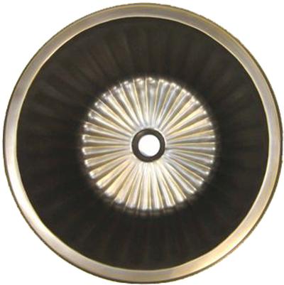 Linkasink BR008 - Bronze round flat bottom fluted