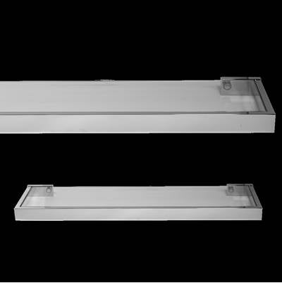 Laloo S1187 WF- Steele II Single Glass Shelf - White Frost | FaucetExpress.ca