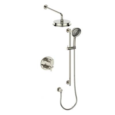 Vogt SET.Z3.220.210.PN- 2-Way Thermostatic Set - Rainhead and Handheld Polished Nickel