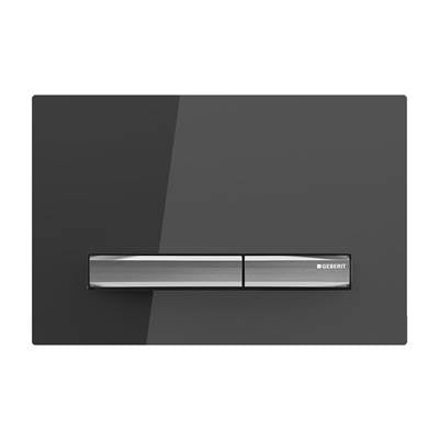 Geberit 115.788.SD.2- Geberit actuator plate Sigma50, for dual flush: smoked glass reflective | FaucetExpress.ca