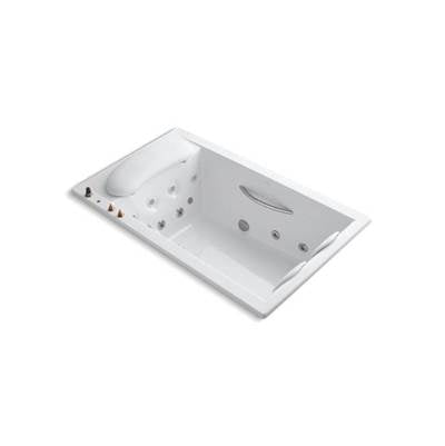 Kohler 1360-H2-0- RiverBath® 75'' x 45'' drop-in whirlpool with integral fill, chromatherapy and heater without jet trim | FaucetExpress.ca