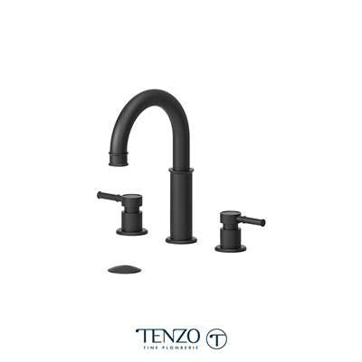 Tenzo ALY13-P-MB- Alyss 8In Lavatory Faucet Matte Black With (Overflow) Drain