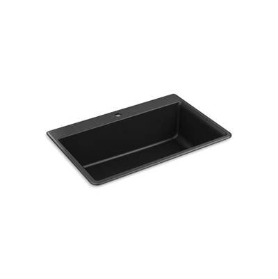 Kohler 8437-1-CM1- Kennon® 33'' x 22'' x 10-1/8'' Neoroc® top-mount/undermount single-bowl kitchen sink | FaucetExpress.ca