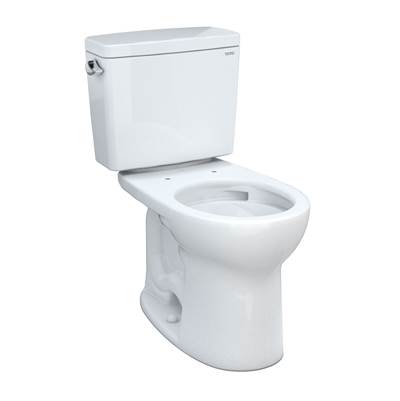 Toto CST775CEFRG#01- Toto Drake Two-Piece Round 1.28 Gpf Universal Height Tornado Flush Toilet With Cefiontect Cotton White