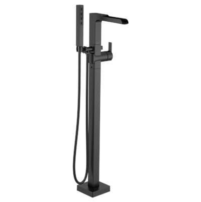 Delta T4768-BLFL- Floor Mount Tub Filler With Handshower | FaucetExpress.ca