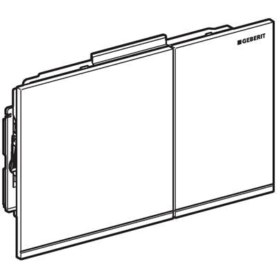 Geberit 243.415.SQ.1- Geberit actuator plate Sigma60 for dual flush: umber glass | FaucetExpress.ca