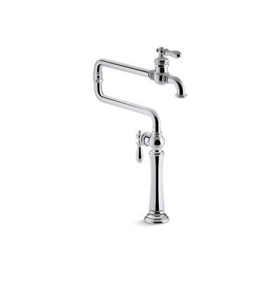 Kohler 99271-CP- Artifacts® single-hole deck-mount pot filler kitchen sink faucet with 22'' extended spout | FaucetExpress.ca
