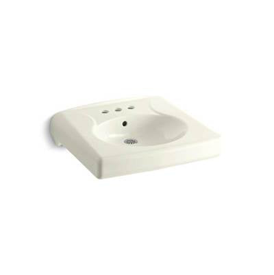 Kohler 1997-4-96- Brenham Wall-mounted or concealed carrier arm mounted commercial bathroom sink with 4'' centerset faucet holes | FaucetExpress.ca