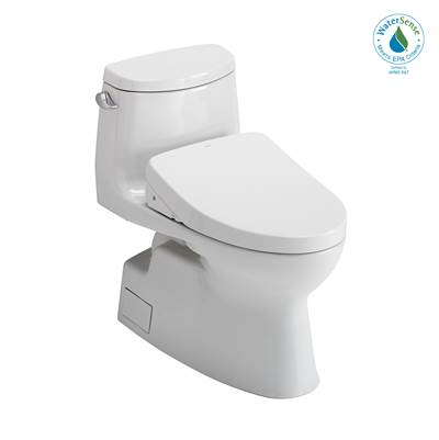 Toto MW6143056CEFGA#01- Toto Washlet+ Carlyle Ii One-Piece Elongated 1.28 Gpf Toilet With Auto Flush Washlet+ S550E Contemporary Bidet Seat Cotton White