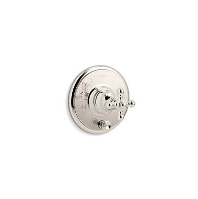 Kohler T72768-3-SN- Artifacts® Rite-Temp® valve trim with push-button diverter and cross handle, valve not included | FaucetExpress.ca