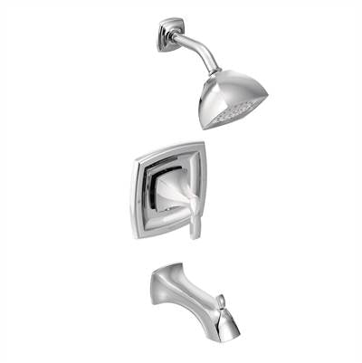 Moen T2693EP- Voss Posi-Temp 1-Handle Tub and Shower Trim Kit in Chrome (Valve Not Included)