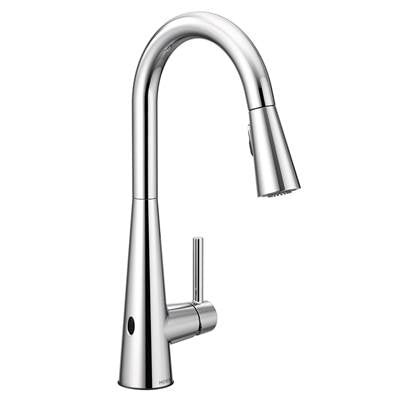 Moen 7864EWC- Sleek Touchless Single-Handle Pull-Down Sprayer Kitchen Faucet with MotionSense Wave in Chrome