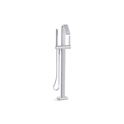 Kohler T97330-4-CP- Loure® floor-mount bath filler trim with handshower | FaucetExpress.ca