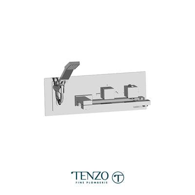 Tenzo SLT74- Wall Mount Tub Faucet With Swivel Spout Silk