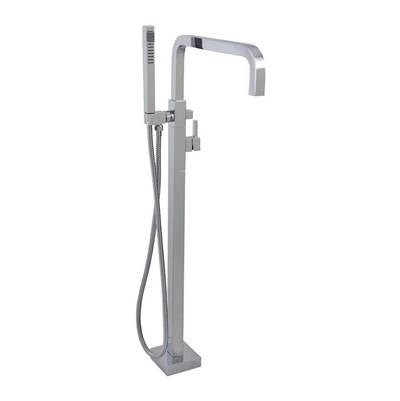 Aquabrass - X76N95 Xsquare Floormount Tub Filler - Trim Only