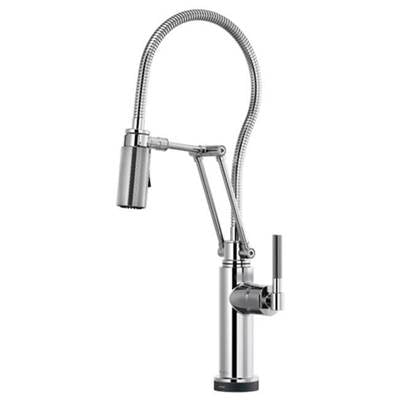 Brizo 64143LF-PC- Smarttouch Articulating Faucet With Knurled Handle And Finis