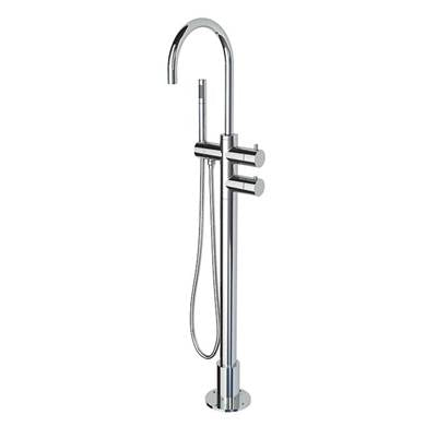 Ca'bano CA3631199- Thermostatic floor mount tub filler with hand spray