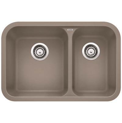 Blanco 401133- VISION U 1 ½ Undermount Kitchen Sink, SILGRANIT®, Truffle | FaucetExpress.ca