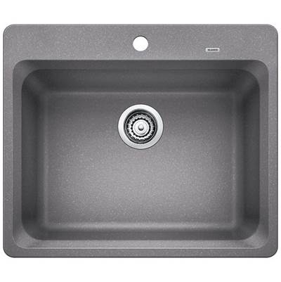 Blanco 401671- VISION 1 Drop-in Kitchen Sink, SILGRANIT®, Metallic Gray | FaucetExpress.ca