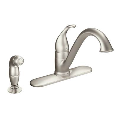 Moen 7840SRS- Camerist Single-Handle Standard Kitchen Faucet with Side Sprayer in Spot Resist Stainless