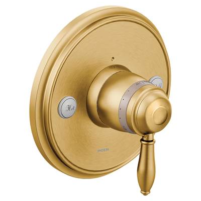 Moen TS32110BG- Weymouth 1-Handle ExactTemp Valve Trim Kit in Brushed Gold (Valve Not Included)