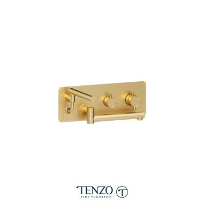 Tenzo F-ALYT74-BG- Trim For Wall Mount Tub Faucet With Swivel Spout Alyss Brushed Gold