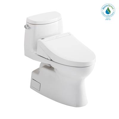 Toto MW6143084CEFG#01- Toto Washlet+ Carlyle Ii One-Piece Elongated 1.28 Gpf Toilet And Washlet+ C5 Bidet Seat Cotton White