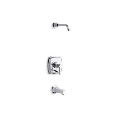 Kohler T16233-4L-CP- Margaux® Rite-Temp(R) bath and shower trim set with push-button diverter and lever handle, less showerhead | FaucetExpress.ca