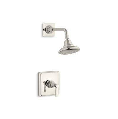 Kohler TS13134-4A-SN- Pinstripe® Pure Rite-Temp® shower valve trim with lever handle and 2.5 gpm showerhead | FaucetExpress.ca