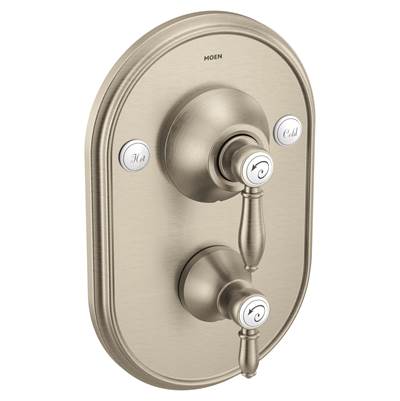 Moen TS32100BN- Weymouth Posi-Temp with Built-in 3-Function Transfer Valve Trim Kit, Valve Required, Brushed Nickel