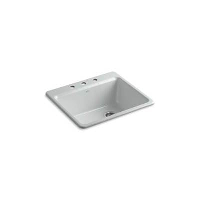 Kohler 5872-3A1-95- Riverby® 25'' x22'' x 9-5/8'' top-mount single-bowl kitchen sink with sink rack | FaucetExpress.ca