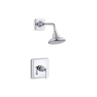 Kohler TS13134-4A-CP- Pinstripe® Pure Rite-Temp® shower valve trim with lever handle and 2.5 gpm showerhead | FaucetExpress.ca