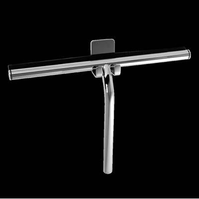 Laloo SS0200 BN- 13-3/8" Shower Squeegee with square hook - Brushed Nickel | FaucetExpress.ca