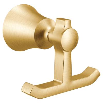 Moen YB0303BG- Flara Brushed Gold Double Robe Hook