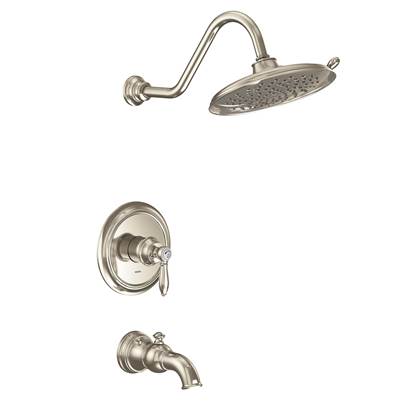 Moen UTS232104EPNL- Weymouth M-Core 2-Series Eco Performance 1-Handle Tub And Shower Trim Kit In Polished Nickel (Valve Sold Separately)