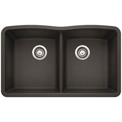 Blanco 400073- DIAMOND U 2 Undermount Sink, SILGRANIT®, Anthracite | FaucetExpress.ca