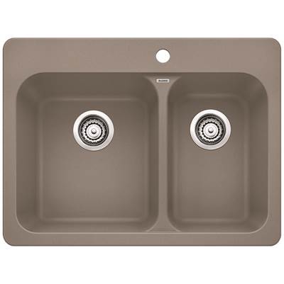 Blanco 401129- VISION 1 ½ Drop-in Kitchen Sink, SILGRANIT®, Truffle | FaucetExpress.ca