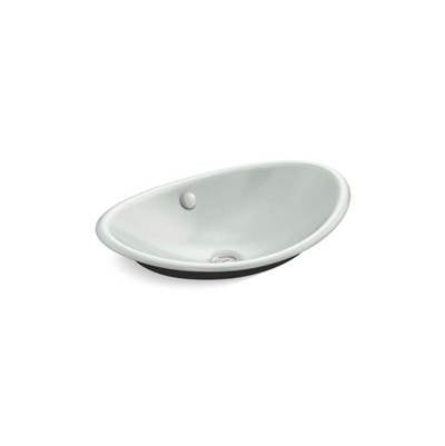 Kohler 5403-P5-FF- Iron Plains® Oval Wading Pool® Vessel bathroom sink with Iron Black painted underside | FaucetExpress.ca