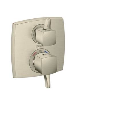 Hansgrohe 15728821- Classic Square Thermostatic Trim With Volume Control And Div - FaucetExpress.ca