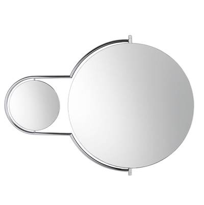 Laloo H01641- Magnification Mirror 3x hinged on round mirror | FaucetExpress.ca