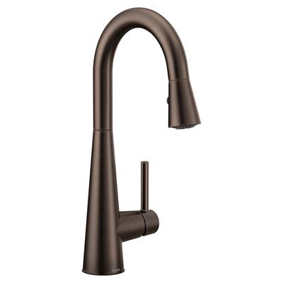 Moen 7664ORB- Sleek Single-Handle Pull-Down Sprayer Bar Faucet Featuring Reflex and Power Clean in Oil-Rubbed Bronze